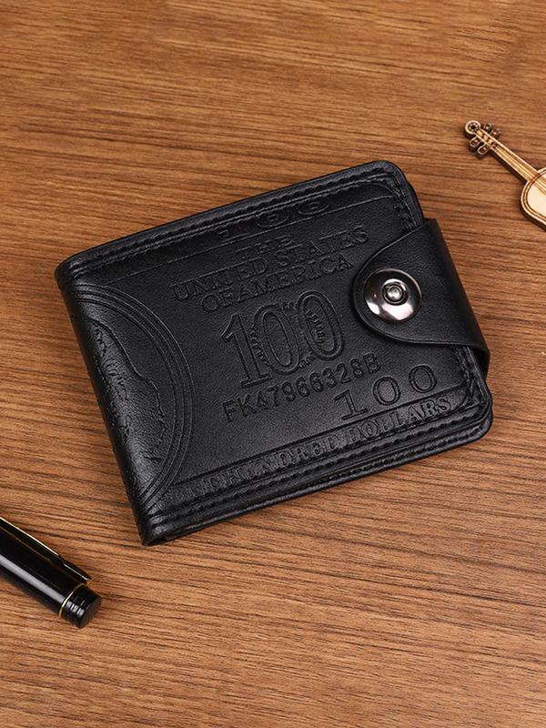 Men's Vintage Trendy Dollar Pattern Short Wallet, 2024 New Style Simple Multi Card Slot Bifold Wallet, Casual Versatile Wallet for Men for Daily Use