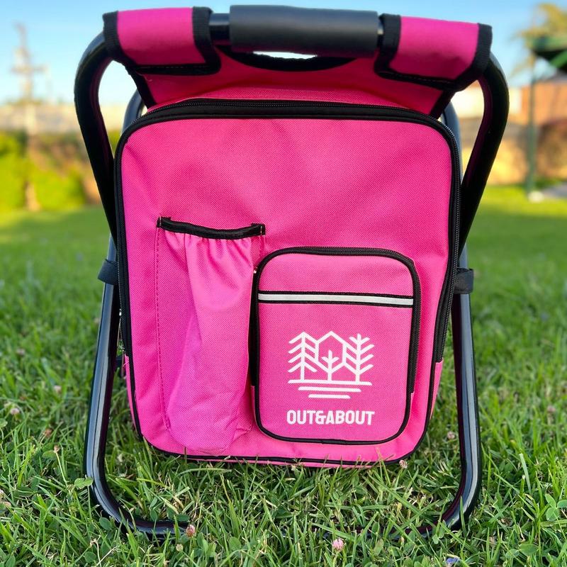 Pink 3 in 1 Backpack Cooler Chair