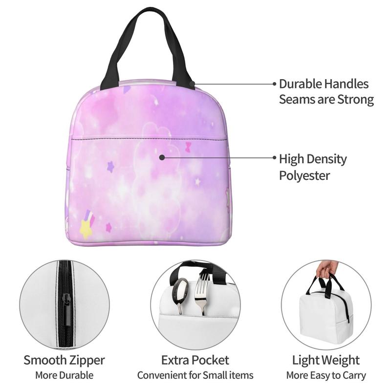 Aphmau Lunch Bag Cute Cartoon Portable Reusable Sack lunch   Lunch Bag Multifunctional Large Capacity Lnsulation Lunch Box