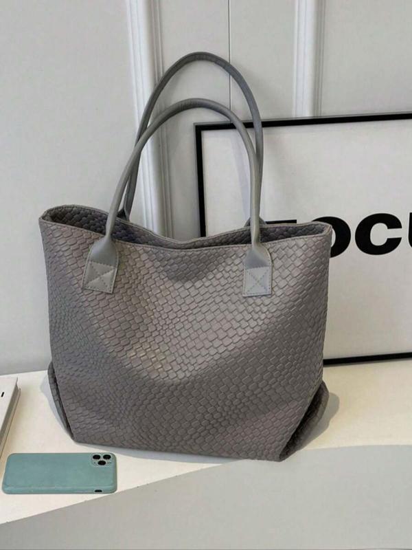 Women's Elegant Crocodile Embossed Shoulder Bag, Large Capacity Tote Bag, Casual Trendy Versatile High-quality Daily Commuting Bag, Girl Fashionable Handbag