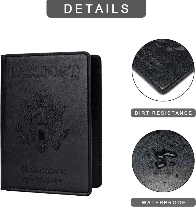 2 count Passport holders,Ultra Slim passport wallet,PU Leather Passport Cover for Women and Men