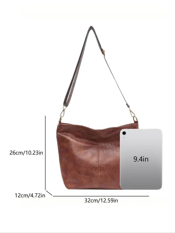 Women's Elegant Retro Crossbody Bag, Fashionable Large Capacity Shoulder Bag for Work & Daily Used, Casual Trendy Versatile High-quality Daily Commuting Bag