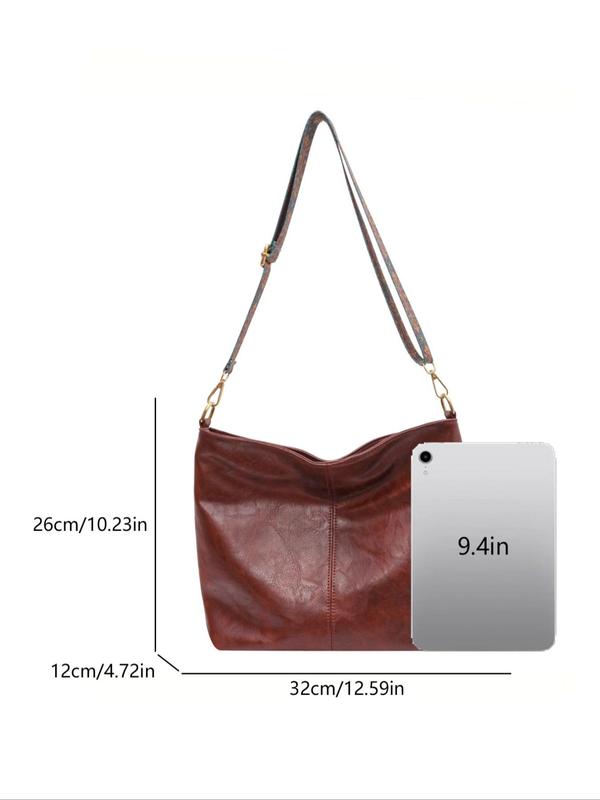 Women's Elegant Retro Crossbody Bag, Fashionable Large Capacity Shoulder Bag for Work & Daily Used, Casual Trendy Versatile High-quality Daily Commuting Bag