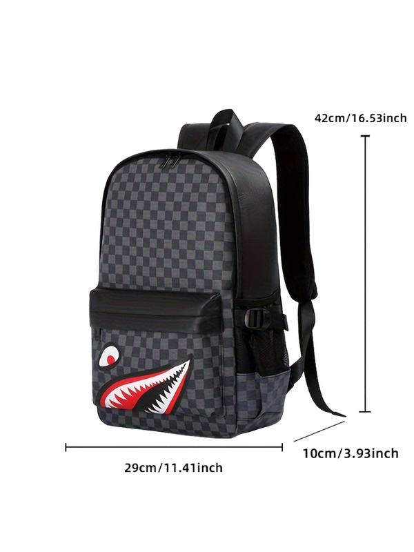 Unisex Fashionable Plaid Pattern Backpack, Casual Large Capacity Zipper Backpack, Waterproof Travel Backpack for Outdoor, Travel & Climbing