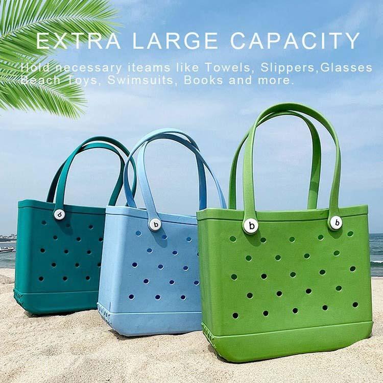 Multifunctional waterproof rubberized beach totebag washable tip-proof durable opentote bag for beach,Large WaterproofRubber Beach Tote Bag Washable TipProof Durable Open Tote Bag for theBeach Boat Pool Sports