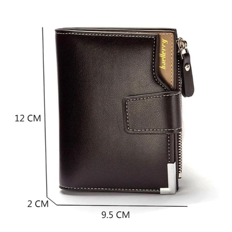 Men's Slim Genuine Leather Mini Wallet with Multiple Card Slots