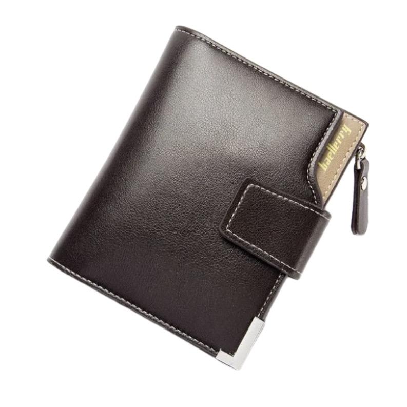Men's Slim Genuine Leather Mini Wallet with Multiple Card Slots