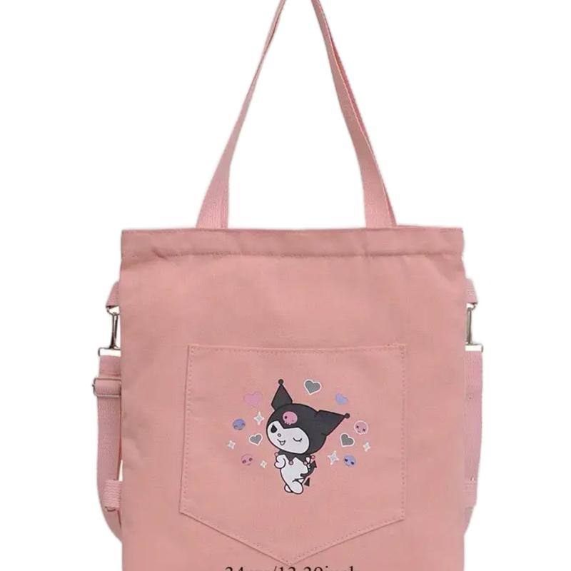 Kuromi Tote  Shoulder Bag made in a beautiful canvas material. Makes a  perfect gift.