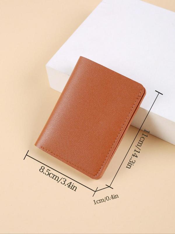 Men's Pu Leather Snap Button Short Wallet, Portable Multi Card Slots Bifold Card Holder, Cash Bank Card Id Credit Card Storage, for Men and Women