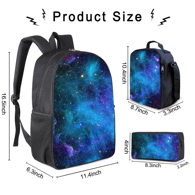 the Hedgehog 3PCS Backpack Cute Backpack Bookbag Casual Lightweight Laptop Backpacks Full Print Backpacks Multifunctional Backpack