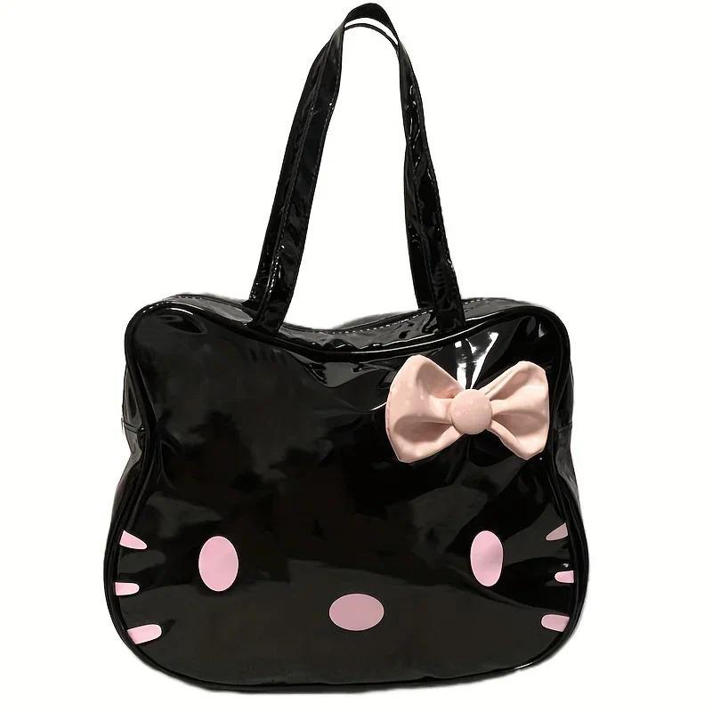 Sanrio Hello Kitty Design Large Capacity Single Shoulder Tote Bag Sweet Cartoon Makeup Bag Women Spacious One Shoulder Tote Ba