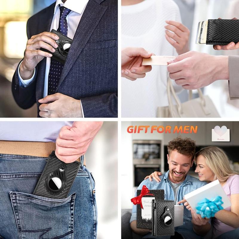 Wallet Card Holder carbon fibre Compatible with RFID Blocking, Slim, Minimalist - 9-14 Card Capacity 6