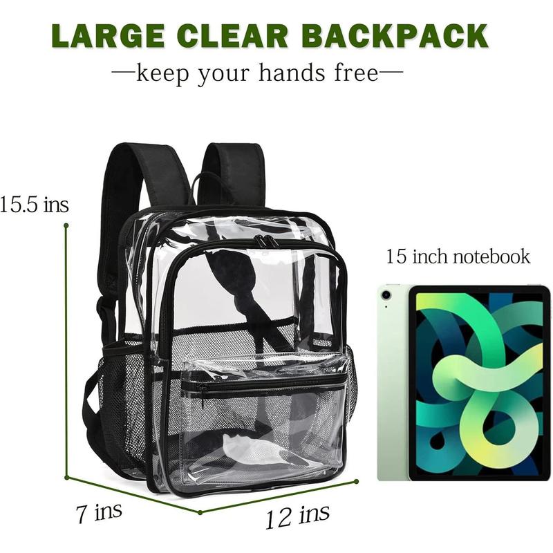 Fathers Day Gifts Clear Backpack,Clear Backpacks for Heavy Duty See Through Bookbag Waterproof Backpack for Men Women