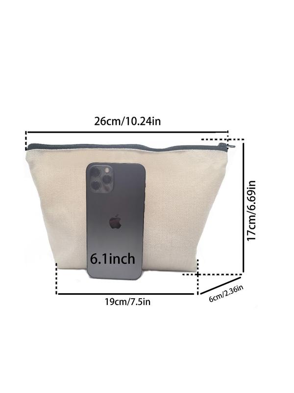 2024 New Style Portable Zipper Makeup Bag, Letter Pattern Storage Bag, Electronic Product Tool & Accessories Storage Bag, Travel Cosmetic Organizer Pouch