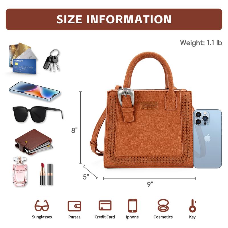 Wrangler [MegaLive] 2024 New Style Handbag with Top Zipper Compartment for Dating