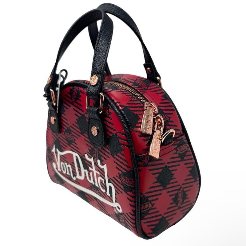 VON DUTCH BOWLING STYLE HANDBAG