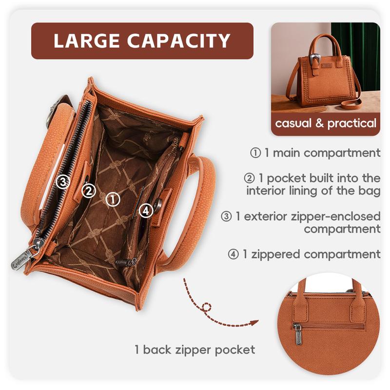 Wrangler [MegaLive] 2024 New Style Handbag with Top Zipper Compartment for Dating
