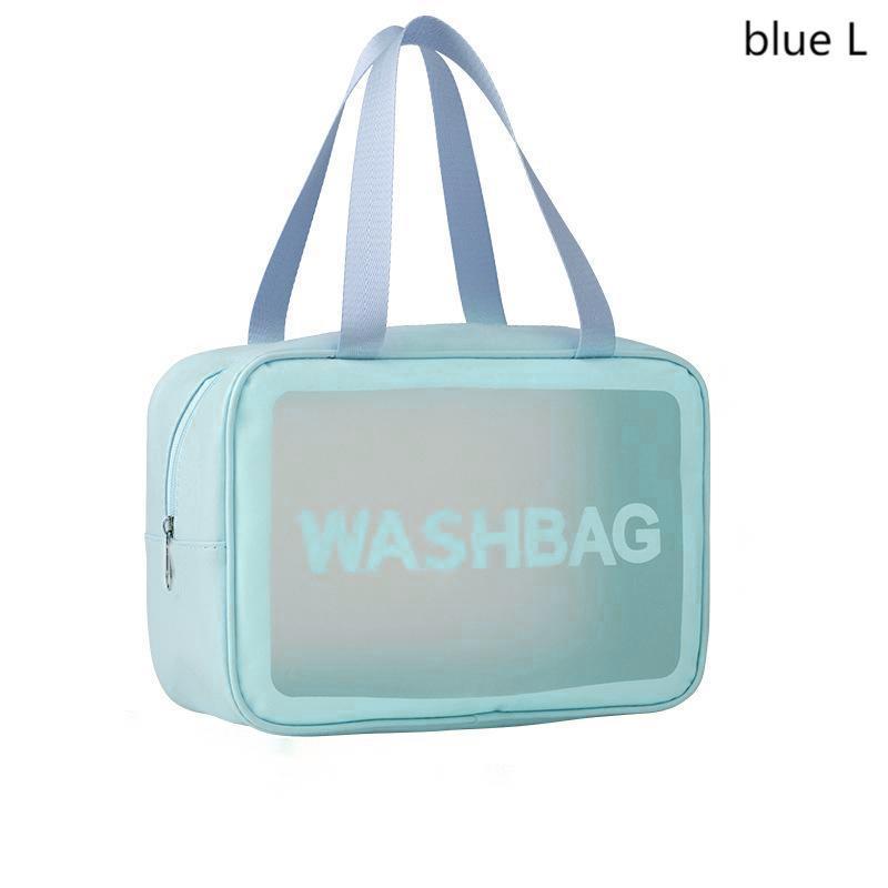 Portable Translucent Travel Toiletry Bag, Matte Waterproof Travel Cosmetic Bag, Wet & Dry Uses Zipper Makeup Organizer Pouch, Great for Skincare, Cosmetic Products