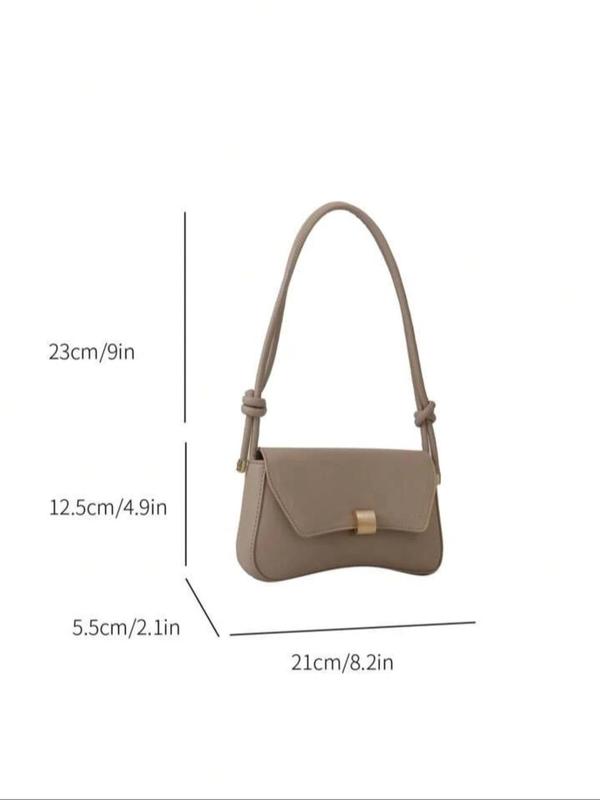 Women's Elegant Solid Color Shoulder Bag, Fashionable PU Leather Crossbody Bag for Daily Used, Casual Trendy Versatile High-quality Daily Commuting Bag