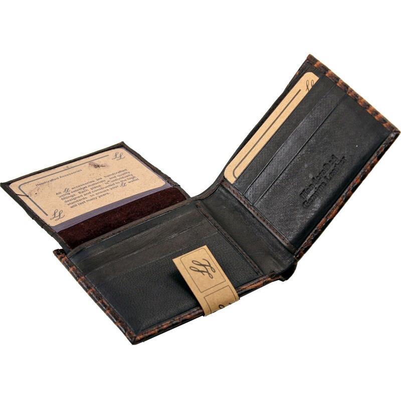 New Mens Genuine Leather Bifold Wallet ID Credit Card Alligator Window Crocodile