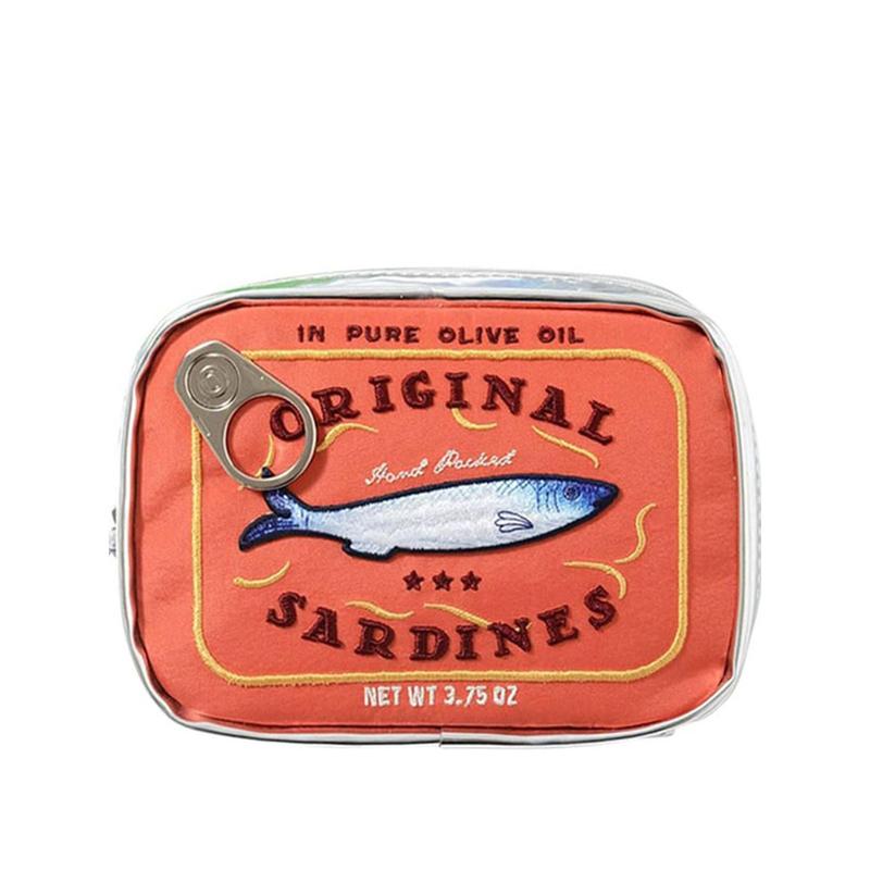 Sardine Pattern Storage Bag, Cute Makeup Bag, Creative and Convenient Cosmetic Bag for Men and Women