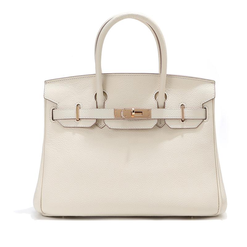 First Layer Cowhide Birkin Bag Genuine Leather Women's Bag Large Capacity Handbag Women's High-Grade Sentong Qin Shoulder Crossbody Kelly Bag