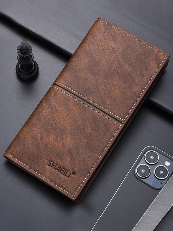 Men's Business Fashion Letters Print Zipper Long Wallet, Simple Multi Card Slot Multi-functional Phone Wallet, Casual Trendy Versatile High-quality Daily Wallet