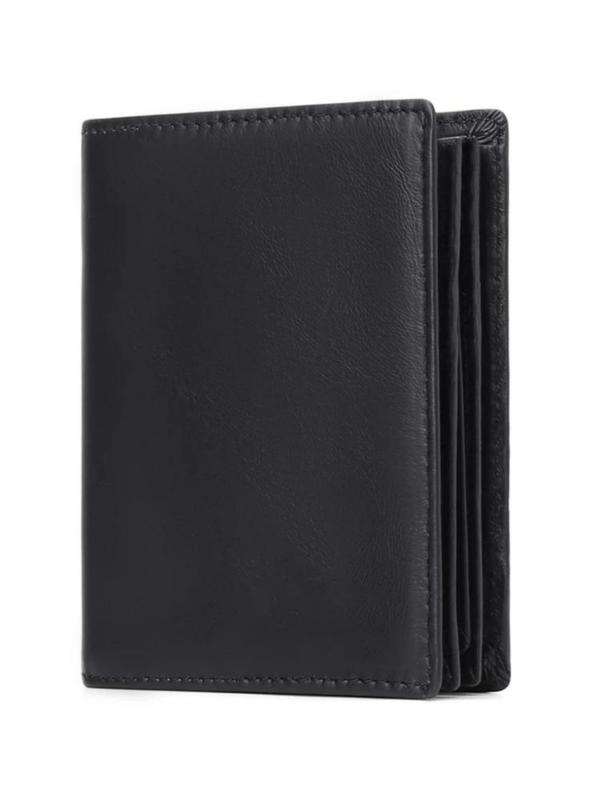 Men's Minimalist All-match Portable Plain Short Wallet, with Gift Box, Casual Business Multi Card Slots Bifold Wallet, Large Capacity Card Holder for Daily Used