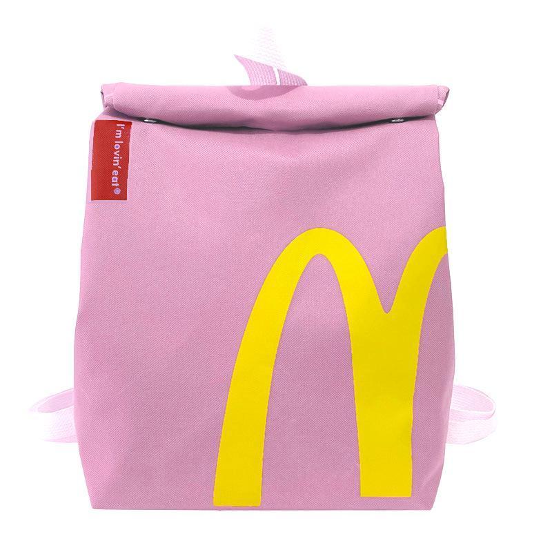 Classic Funny Retro Canvas Backpack Creative Imitate Paper Large Capacity Backpack Casual Notebook Bag