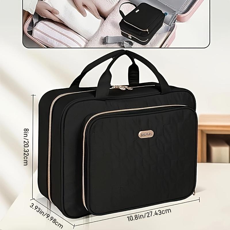 Wash Bag Travel Bag with Hook, Waterproof Cosmetic Bag Travel Organizer Accessories, Shampoo, Full Size Container, Toiletries