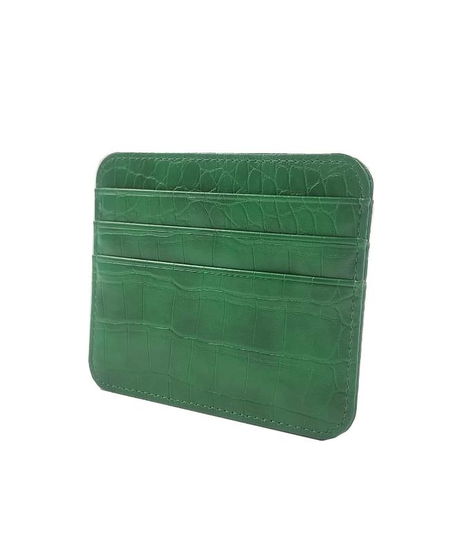 Men's Crocodile Embossed Card Holder: Lightweight, Luxury, Quality, Portable. Ideal for Holidays, Anniversaries, and Birthdays. A Stylish Accessory Gift. minimalist wallet