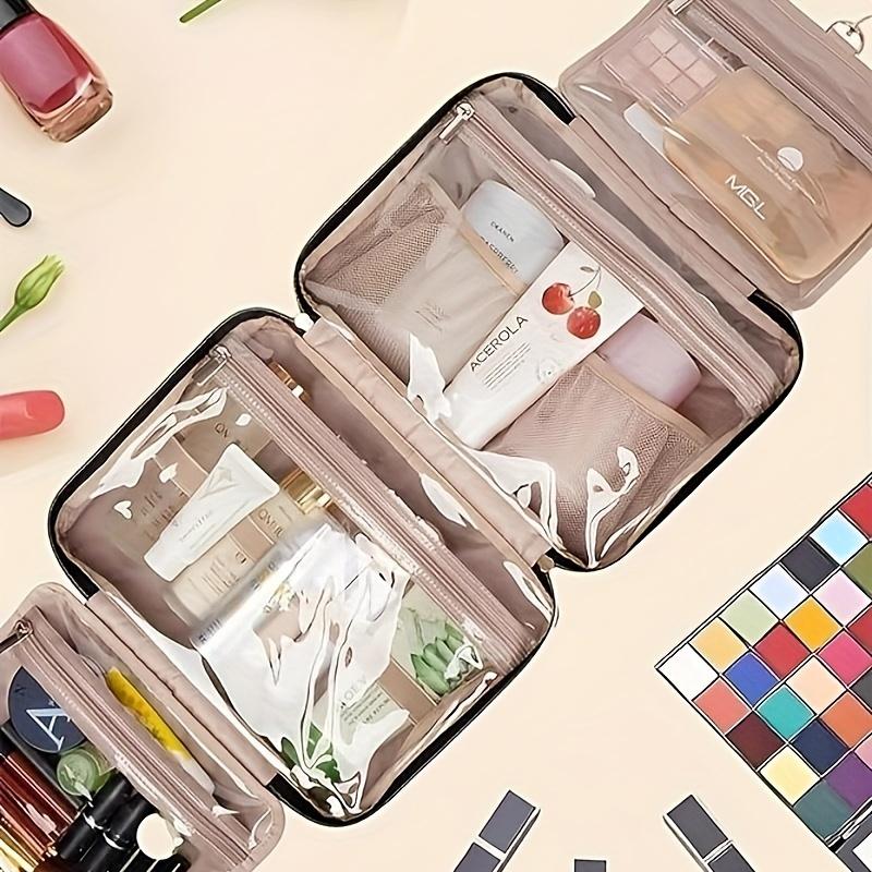 Wash Bag Travel Bag with Hook, Waterproof Cosmetic Bag Travel Organizer Accessories, Shampoo, Full Size Container, Toiletries