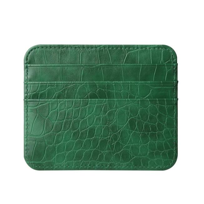 Men's Crocodile Embossed Card Holder: Lightweight, Luxury, Quality, Portable. Ideal for Holidays, Anniversaries, and Birthdays. A Stylish Accessory Gift. minimalist wallet