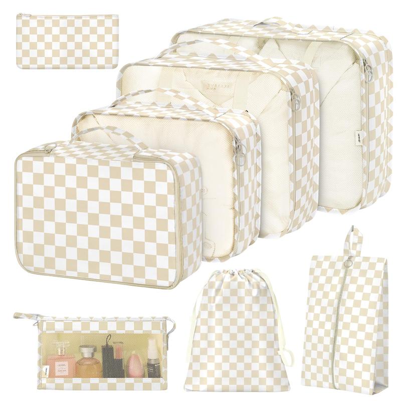 8 Piece Packing Cubes for Suitcases,Packing Cubes with Shoe Bag, Cosmetics Bag, Clothing Bag, Accessories Bags Packing Cubes for Travel Luggage Organizer Women Men