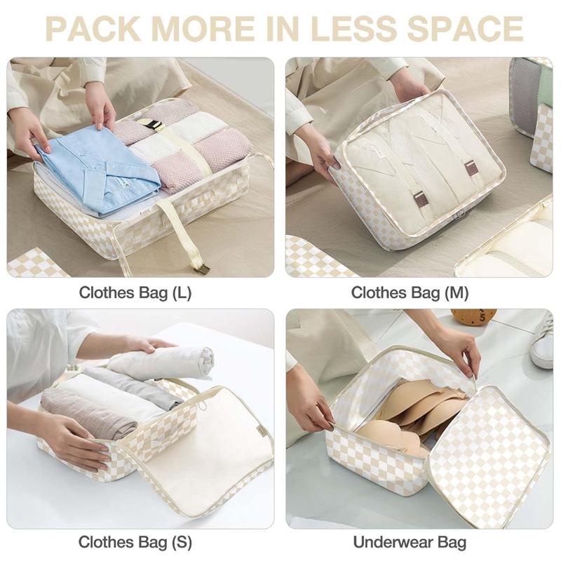 8 Piece Packing Cubes for Suitcases,Packing Cubes with Shoe Bag, Cosmetics Bag, Clothing Bag, Accessories Bags Packing Cubes for Travel Luggage Organizer Women Men