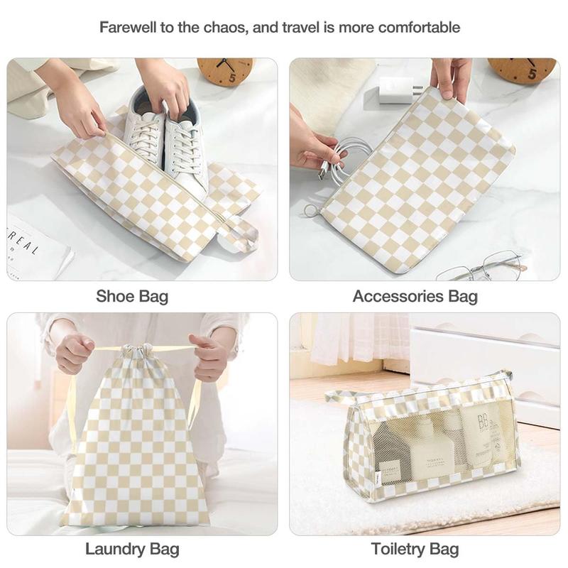 8 Piece Packing Cubes for Suitcases,Packing Cubes with Shoe Bag, Cosmetics Bag, Clothing Bag, Accessories Bags Packing Cubes for Travel Luggage Organizer Women Men