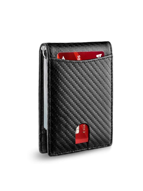 Men's Solid Color Multilayer Cardholder, Plain Casual Pu Leather Short Wallet, Suitable for Carrying Out, Birthday Gift