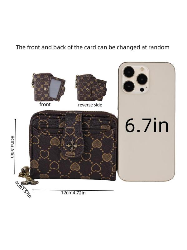 Women's Elegant Solid Color Luxury Short Purses, Fashionable Pu Leather Card Holder, Casual Trendy Versatile Minimalist All-match Daily Bifold Wallet, Fall Outfits, Fall Freshness