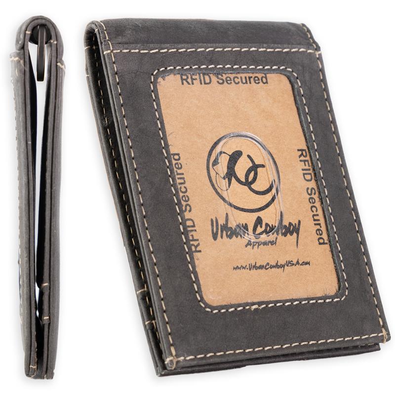 Leather Money Clip Bifold Men's Minimalist high quality money clip leather wallet slim wallet Men's Minimalist