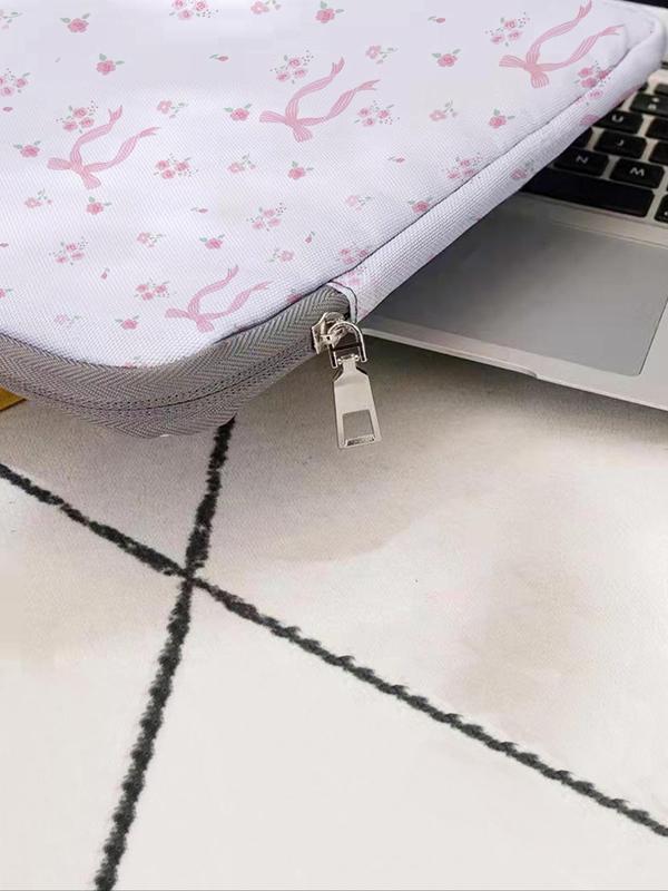 Bow Pattern Laptop Bag, Soft Laptop Cover, Laptop Zipper Storage Bag, Suitable for Laptop, Tablet Cover, Laptop Accessories