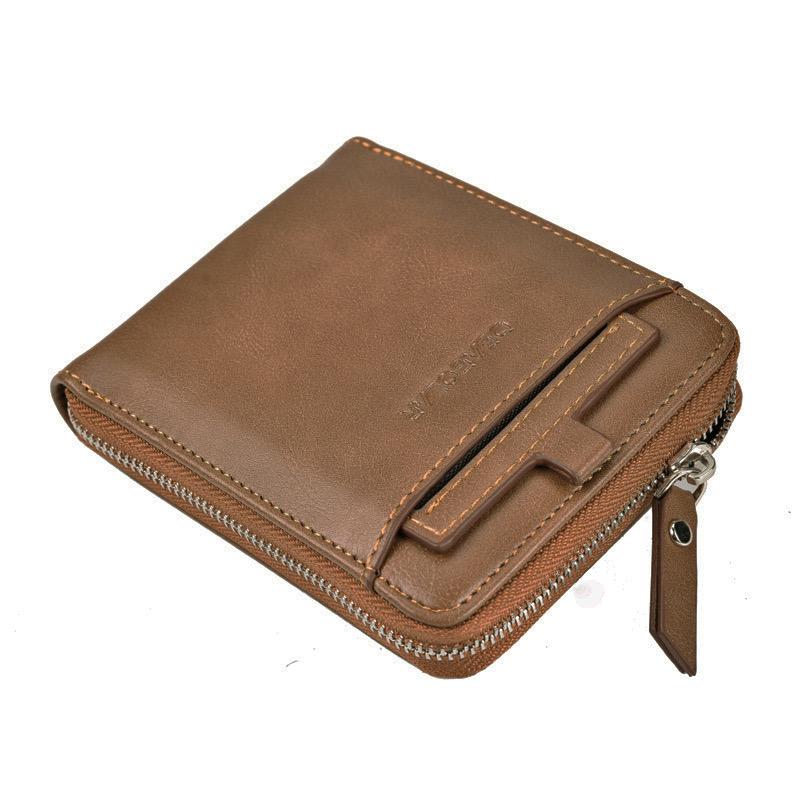 Mens RFID Blocking Leather Bifold Wallet Credit Card ID Holder Zip Around Purse