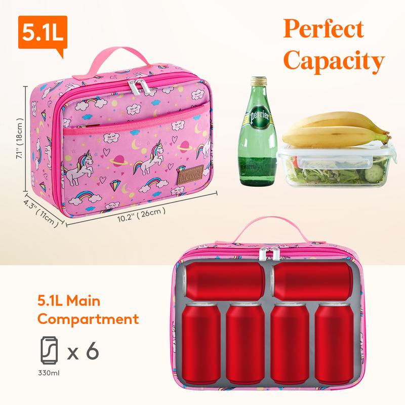 Lifewit Freezable Lunch Box with 2 Removable Gel Ice Packs, Insulated Snack Bag for Boys Girls Men Women, Ideal for School Work Daycare