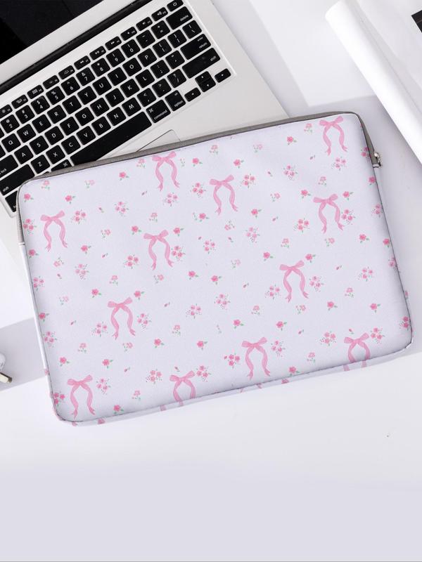 Bow Pattern Laptop Bag, Soft Laptop Cover, Laptop Zipper Storage Bag, Suitable for Laptop, Tablet Cover, Laptop Accessories