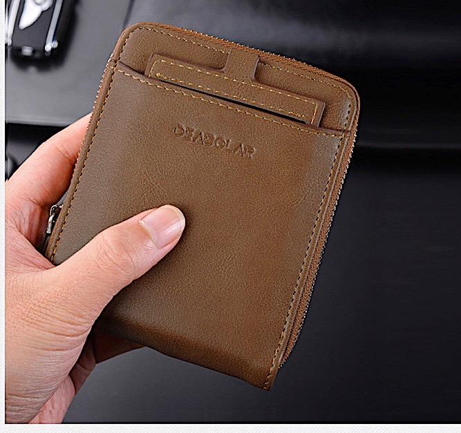 Mens RFID Blocking Leather Bifold Wallet Credit Card ID Holder Zip Around Purse