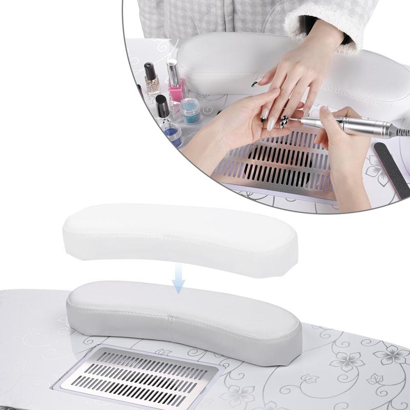 Byootique Portable Manicure Table+4in1 Rolling Makeup Case (Dust Collector included) White