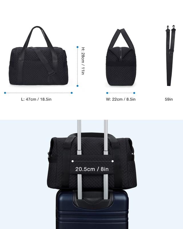 Weekender Bags for Women, BAGSMART Gym Bag with Yoga Mat, Travel Duffle Overnight Bag for Travel Essentials, Large Hospital Bag for Labor and Delivery