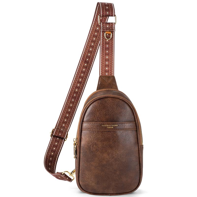 APHISON Sling Bag for Women, Vegan Leather Crossbody Bag, Stylish Chest Bag with Adjustable Strap, Perfect for Cell Phone and Essentials