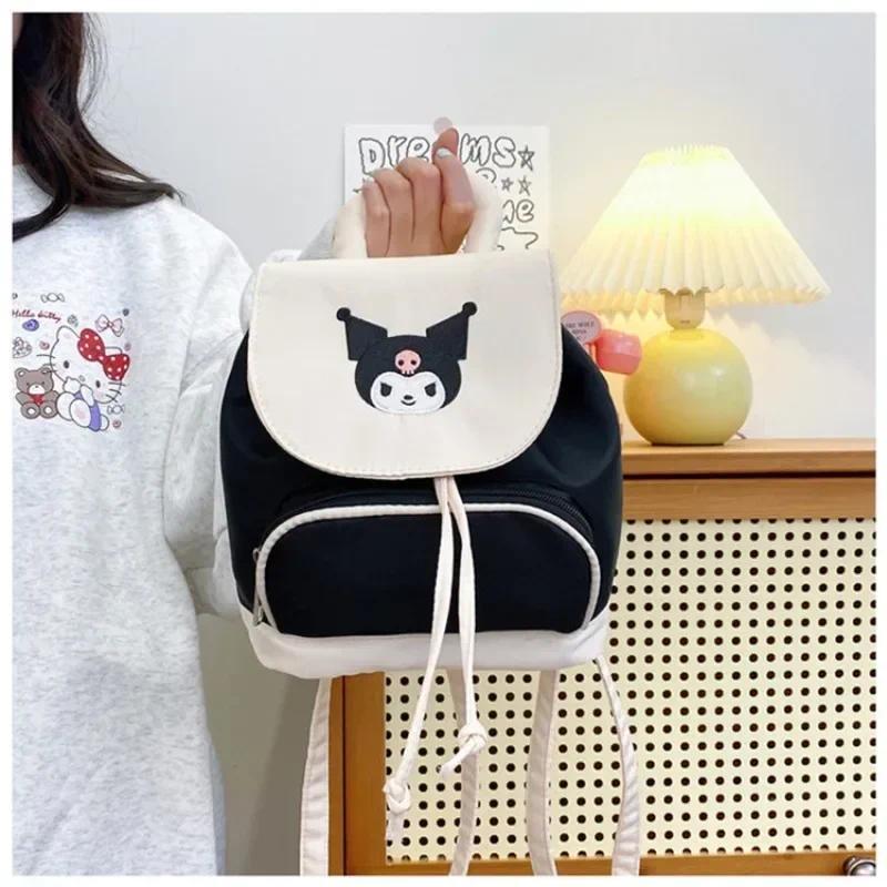 Sanrio Kuruomi Backpack Kawaii Cute Cartoon Anime Design Minimalist Backpack Fashionable Girl Heart Sweet Style Leisure Backpack