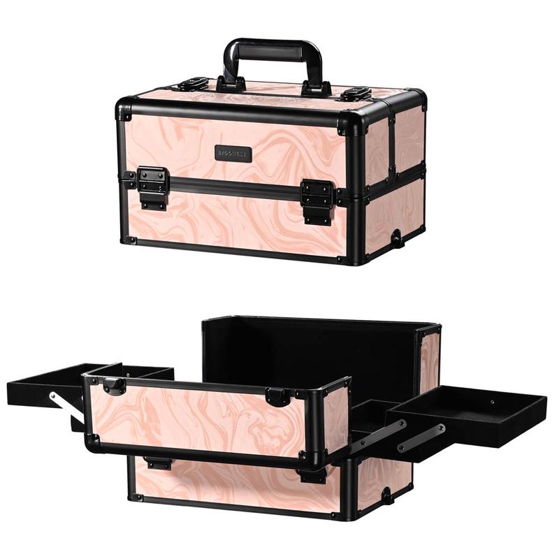 Byootique Portable Manicure Table+4in1 Rolling Makeup Case