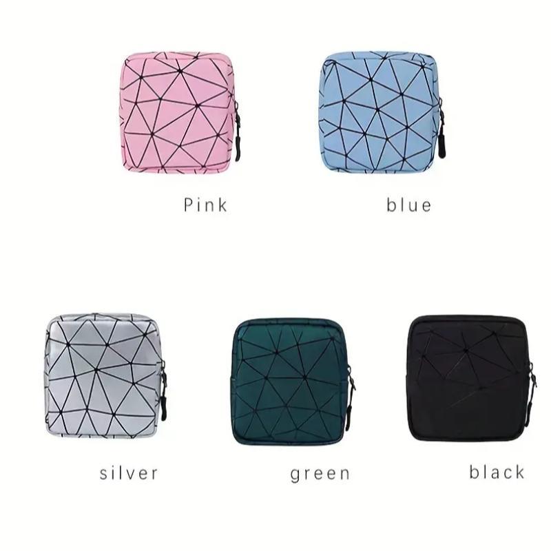 Portable Sanitary Napkin Storage Bag, 1 Count Zipper Makeup Bag, Portable Storage Bag for Outdoor and Travel